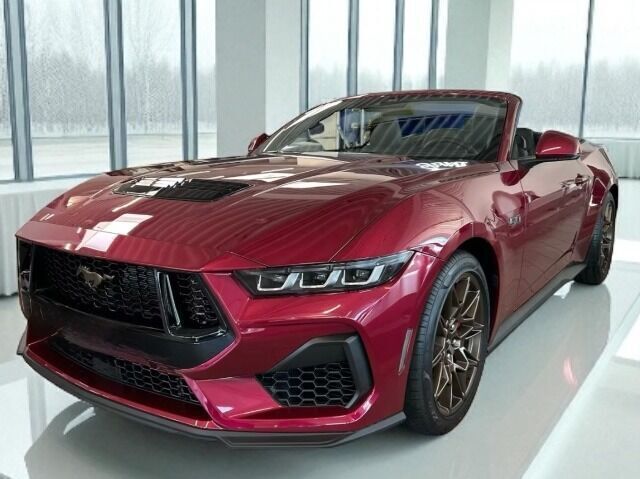 Rot metallic Neu 2025 Ford Mustang GT Cabrio | 69.990 € - Bild 1/4