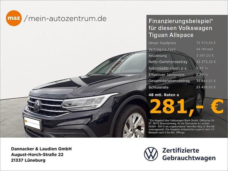 Deep black perleffekt Gebraucht 2024 VW Tiguan Allspace Life SUV | 35.970 € (Guter Preis) - Bild 1/4