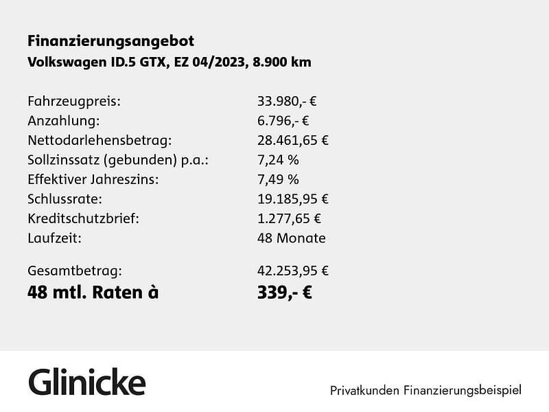 Gebraucht VW ID.5 GTX 219 kW (299 PS) 2023 Scale silver metallic SUV