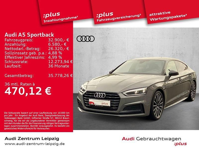 Quantumgrau Gebraucht 2019 Audi A5 Sportback Sport Limousine | 32.900 € (Teuer) - Bild 1/3