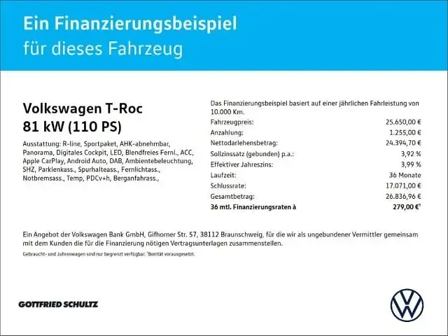 Gebraucht VW T-Roc R-line 110 PS (80 kW) 2024 Grau SUV