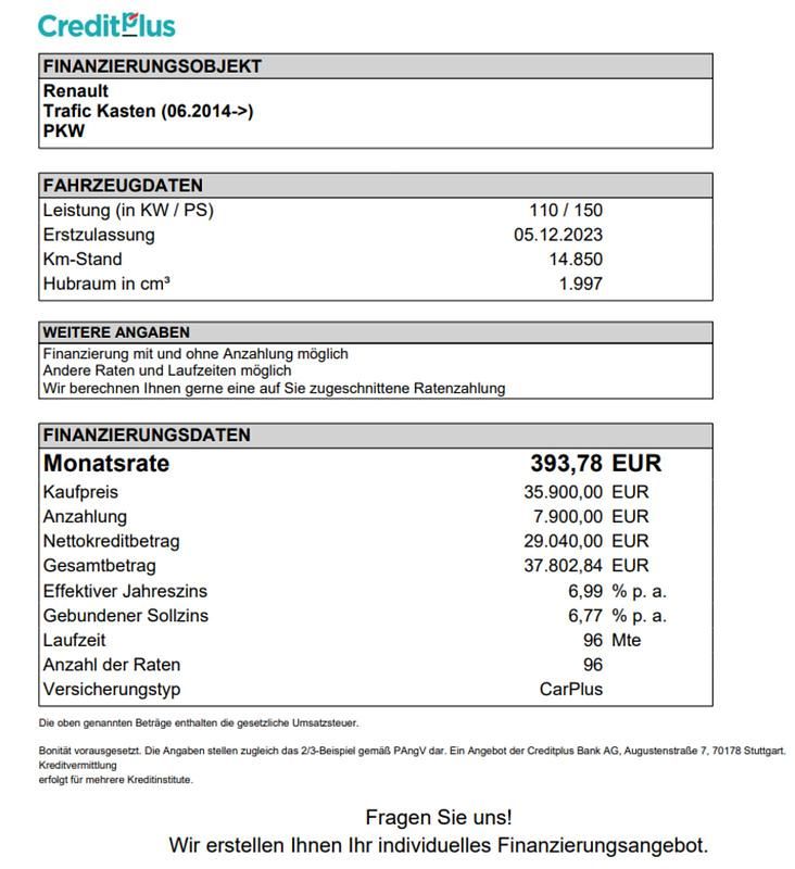 Gebraucht Renault Trafic Komfort 150 PS (110 kW) 2023 Grün Van / Kleinbus