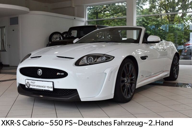 Polaris white Gebraucht 2012 Jaguar XKR S Cabrio | 69.900 € (Teuer) - Bild 1/4