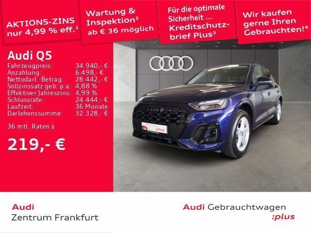 Navarrablau metallic Gebraucht 2021 Audi Q5 Ambiente SUV | 34.940 € (Superpreis) - Bild 1/2