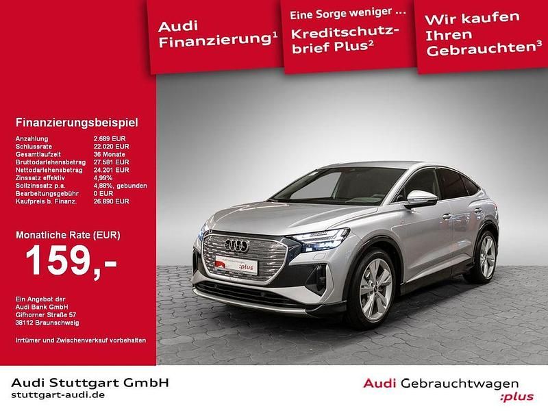 Florettsilber metallic Gebraucht 2022 Audi Q4 Sportback e-tron S-Line SUV | 26.890 € (Superpreis) - Bild 1/2