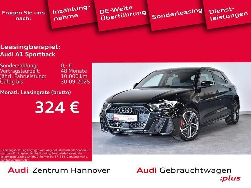 Mythosschwarz metallic Gebraucht 2024 Audi A1 Sportback S-Line Kleinwagen | 27.990 € (Fairer Preis) - Bild 1/4