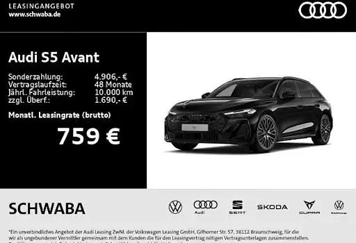 Neu Audi S5 Ambiente 367 PS (269 kW) 2026 Schwarz Kombi