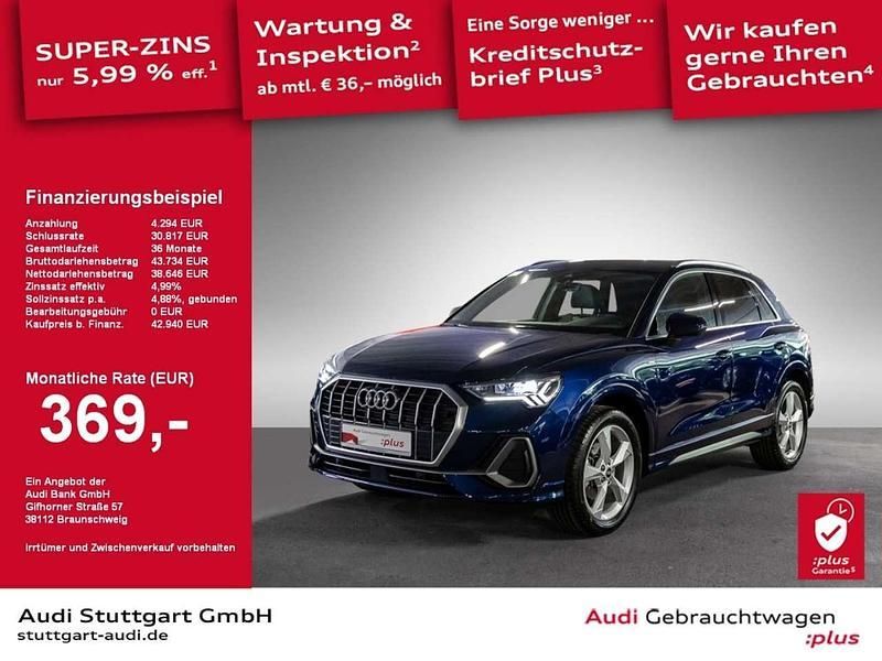 Navarrablau metallic Gebraucht 2024 Audi Q3 S-Line SUV | 42.940 € (Fairer Preis) - Bild 1/2