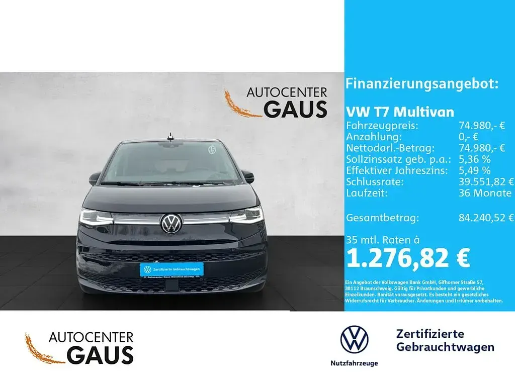 Gebraucht VW Multivan Style 177 PS (130 kW) 2025 Schwarz Van / Kleinbus