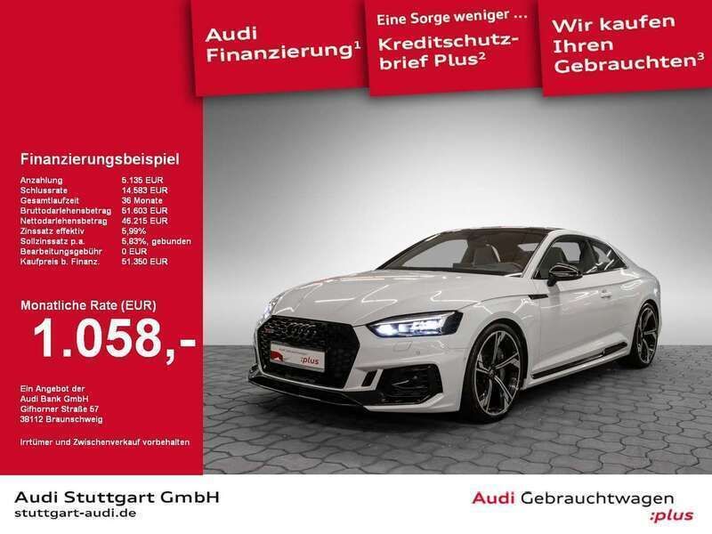 Gletscherweiß Gebraucht 2019 Audi RS5 Ambiente Coupé | 51.960 € (Fairer Preis) - Bild 1/2