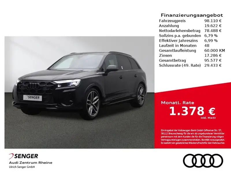 Schwarz Neu 2024 Audi Q7 S-Line SUV | 98.110 € (Etwas zu teuer) - Bild 1/1