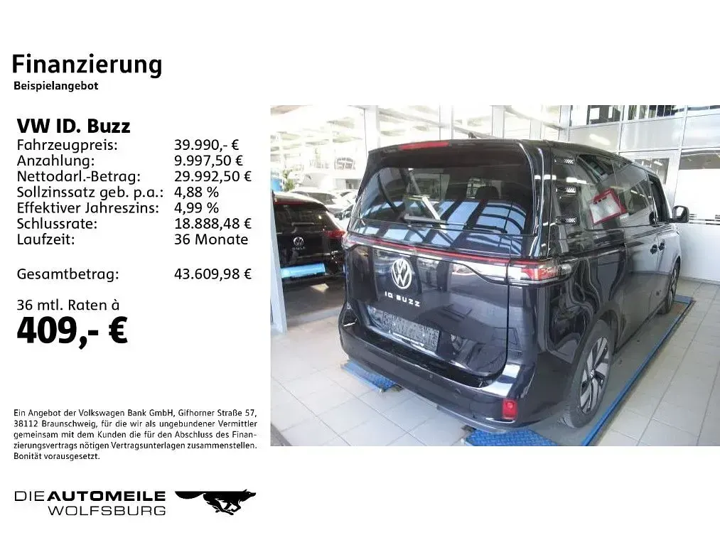 Używany VW ID. Buzz Pro 150 kW (204 KM) 2023 Czarny Minivan