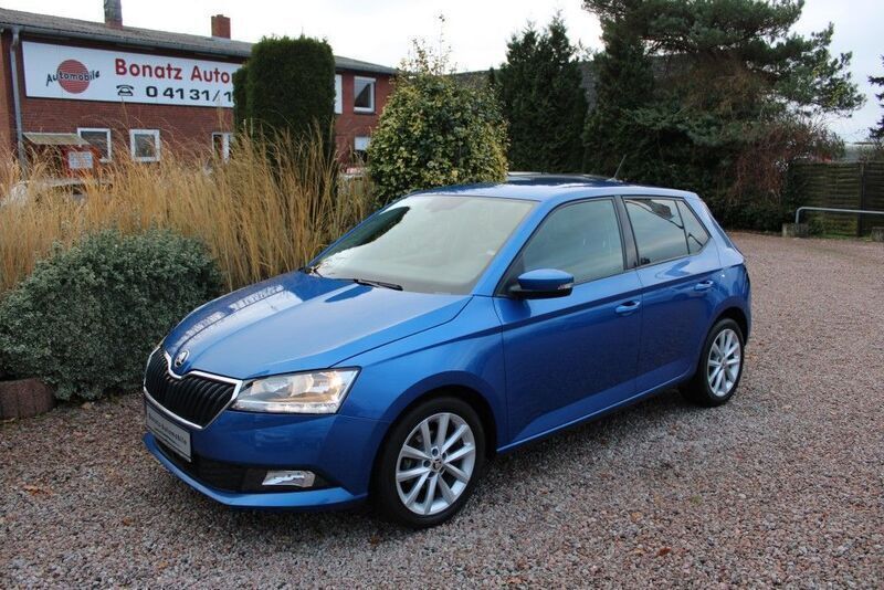 Blau Gebraucht 2021 Skoda Fabia Ambition Kleinwagen | 14.480 € (Fairer Preis) - Bild 1/4