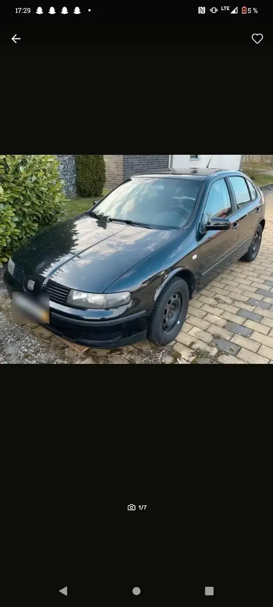 Usata Seat Leon 105 CV (77 kW) 2002 Nero Utilitaria