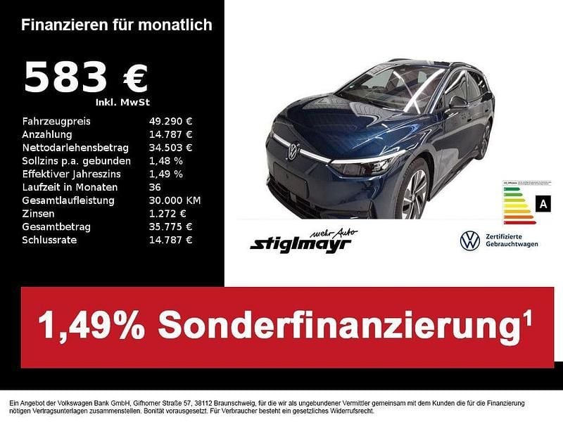 Gebraucht VW ID.7 Pro 210 kW (286 PS) 2025 Blau Kombi