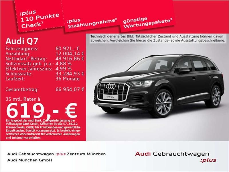 Schwarz Gebraucht 2022 Audi Q7 S-Line SUV | 60.921 € (Fairer Preis) - Bild 1/1
