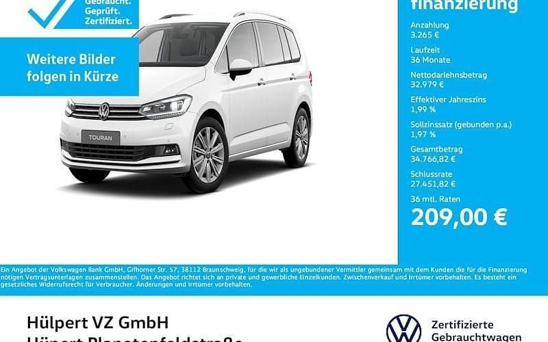Weiß Gebraucht 2024 VW Touran Highline Van / Kleinbus | 36.244 € (Fairer Preis) - Bild 1/4