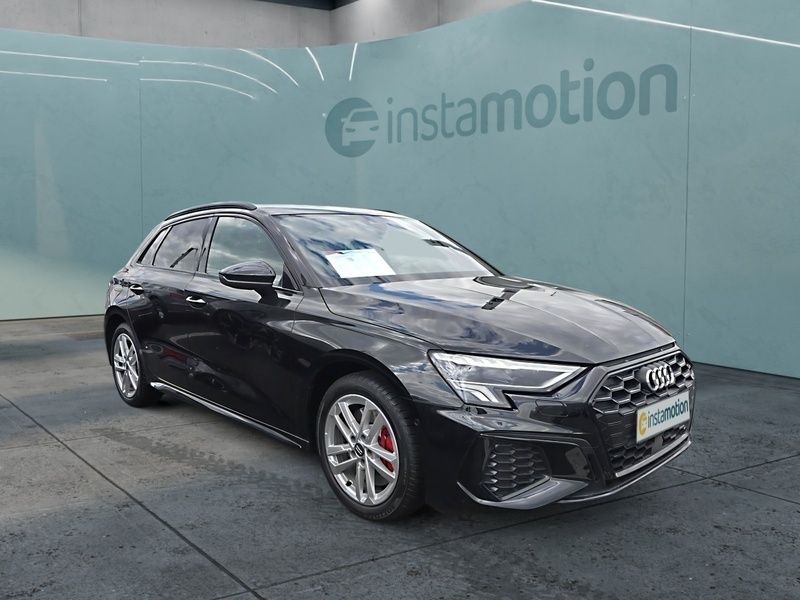 Schwarz Gebraucht 2021 Audi A3 Sportback e-tron S-Line Limousine | 28.490 € (Fairer Preis) - Bild 1/3