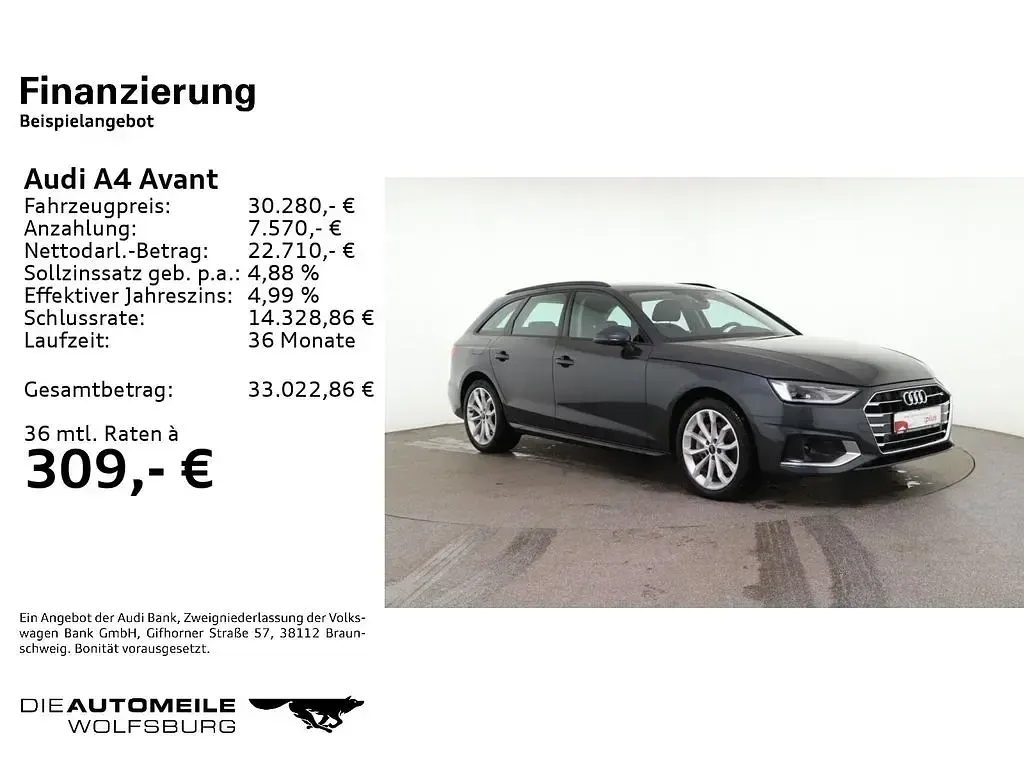 Gebraucht Audi A4 Advanced 204 PS (150 kW) 2023 Manhattangrau metallic Kombi