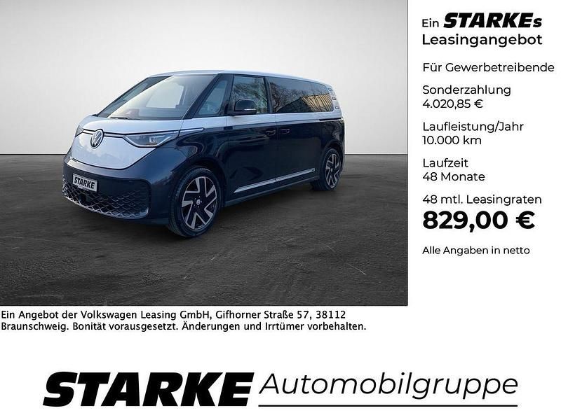 Neu VW ID. Buzz Pro 210 kW (286 PS) 2026 Blau (candyweiß/ starlight blue met) Van / Kleinbus