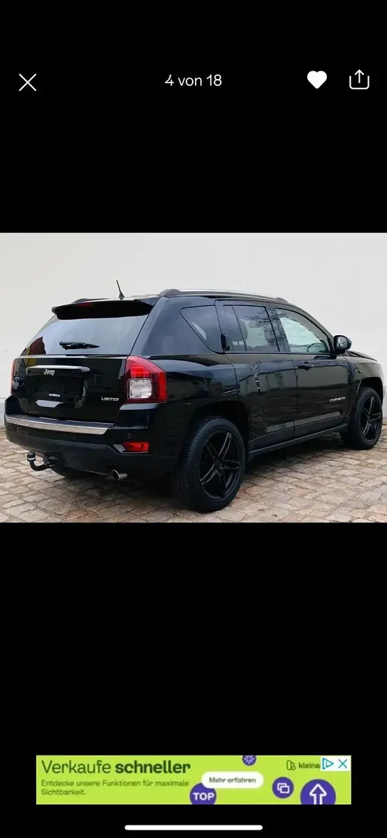 Gebraucht Jeep Compass 177 PS (130 kW) 2014 Schwarz SUV
