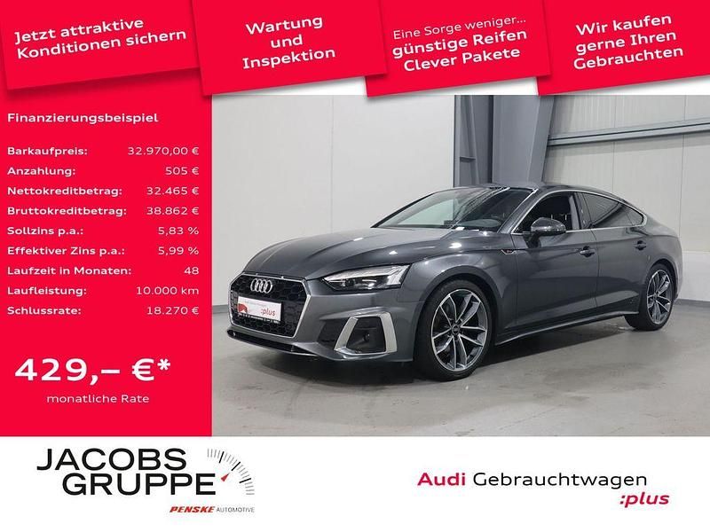 Daytonagrau perleffekt Gebraucht 2022 Audi A5 Sportback S-Line Kleinwagen | 32.970 € (Guter Preis) - Bild 1/4