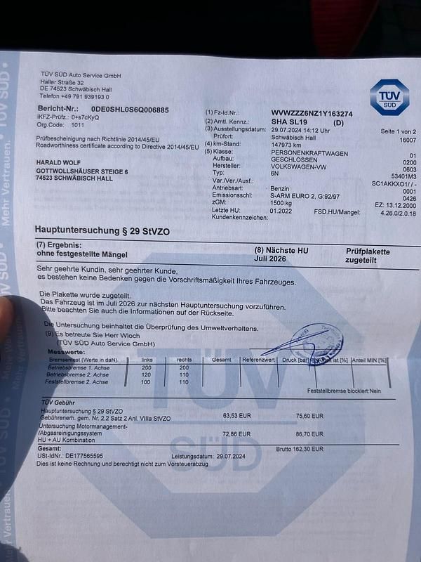 Gebraucht VW Polo 60 PS (44 kW) 2000 Schwarz Kleinwagen