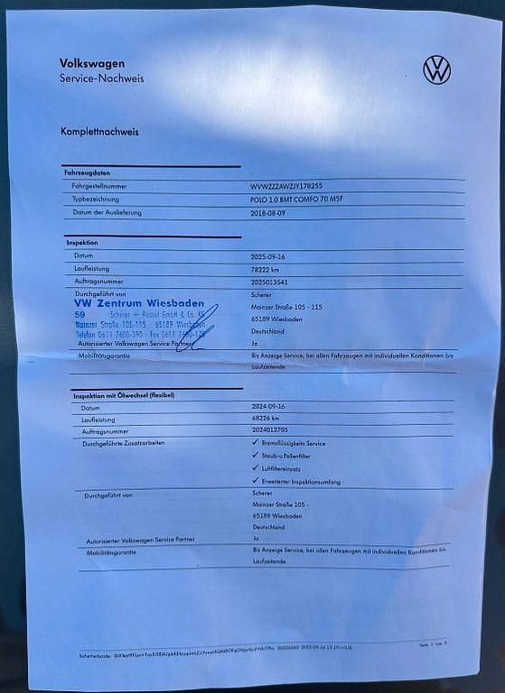 Gebraucht VW Polo Comfortline 95 PS (69 kW) 2018 Grau Kleinwagen