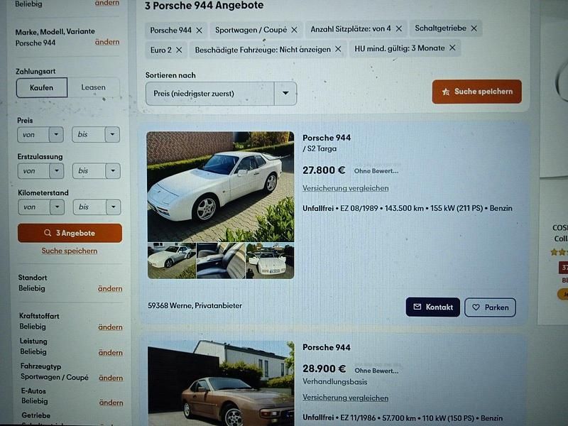 Gebraucht Porsche 944 163 PS (119 kW) 1986 Rot Coupé