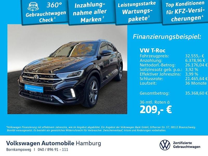 2t deep black perleffekt Gebraucht 2025 VW T-Roc R-line SUV | 32.555 € (Fairer Preis) - Bild 1/3