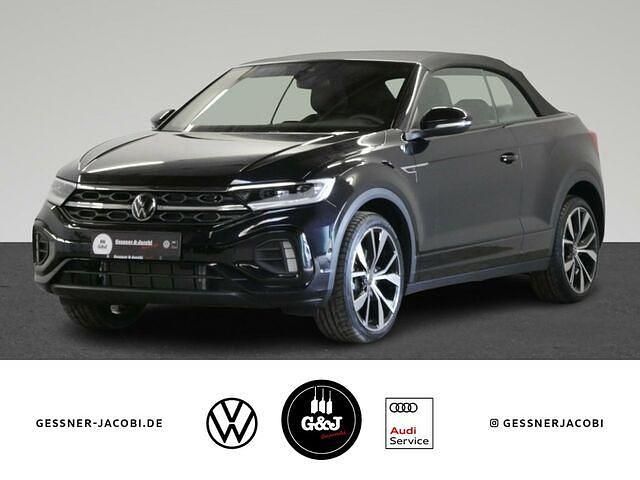 Schwarz Gebraucht 2022 VW T-Roc Cabriolet R-line Cabrio | 55.890 € - Bild 1/2