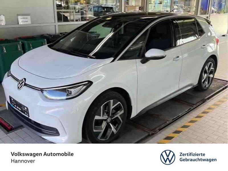 Gletscherweiß metallic schwarz Gebraucht 2023 VW ID.3 Pro Kleinwagen | 29.790 € (Guter Preis) - Bild 1/3
