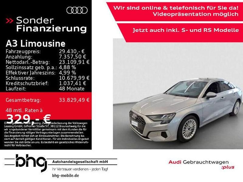 Florettsilber metallic Gebraucht 2024 Audi A3 Advanced Limousine | 29.430 € (Guter Preis) - Bild 1/4