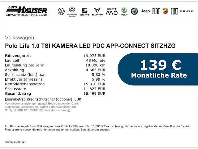 Gebraucht VW Polo Life 95 PS (69 kW) 2025 Grau Kleinwagen