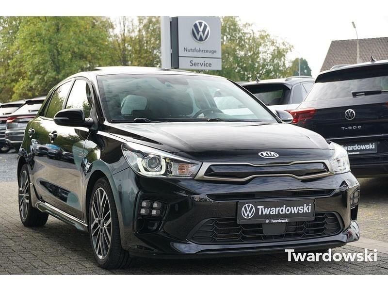 Abp) auroraschwarz met. (schwarz Gebraucht 2019 Kia Rio GT-Line Limousine | 15.990 € (Fairer Preis) - Bild 1/4
