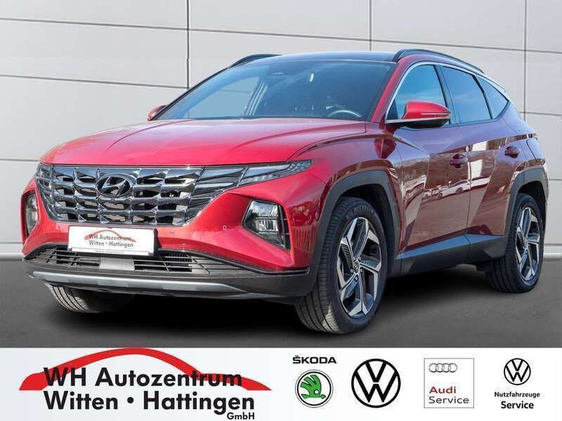 Sunset red metallic Gebraucht 2023 Hyundai Tucson Prime SUV | 33.996 € (Etwas zu teuer) - Bild 1/4
