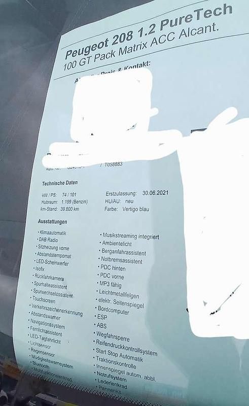 Gebraucht Peugeot 208 GT 101 PS (74 kW) 2021 Blau Kleinwagen
