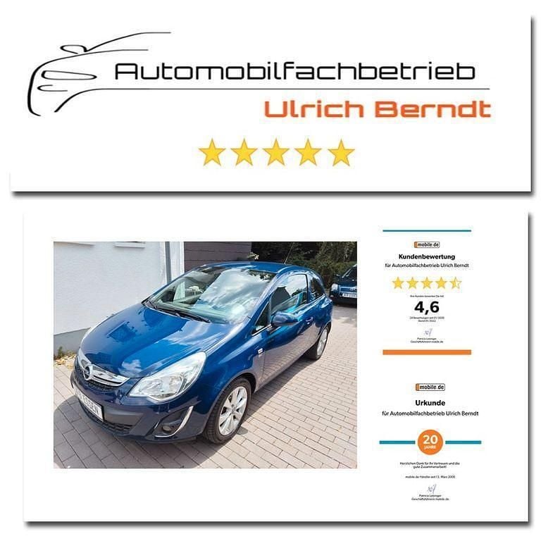 Blau Gebraucht 2012 Opel Corsa Limousine | 2.999 € (Guter Preis) - Bild 1/4