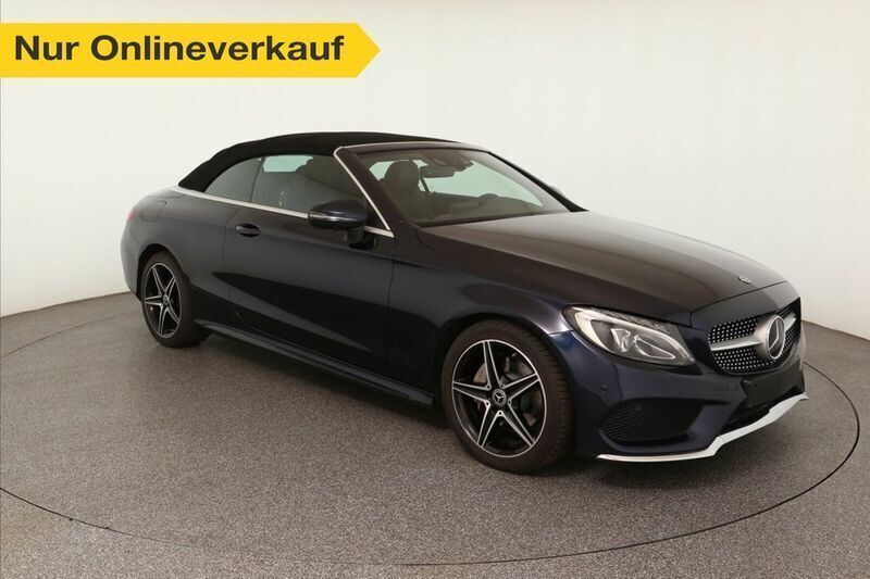 Blau Gebraucht 2017 Mercedes C180 AMG line Cabrio | 24.760 € (Fairer Preis) - Bild 1/4