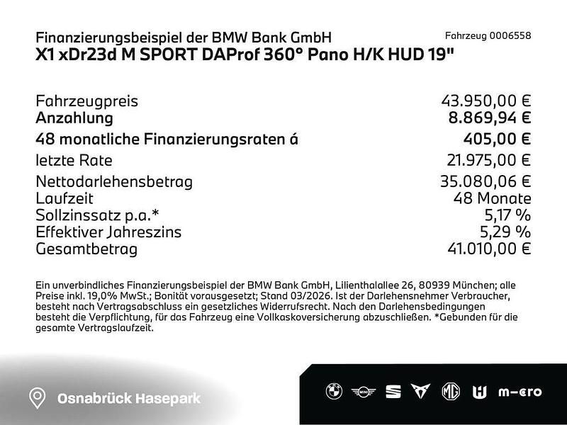 Gebraucht BMW X1 Performance 197 PS (144 kW) 2023 Weiß SUV
