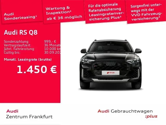 Gebraucht Audi RS Q8 Performance 640 PS (470 kW) 2025 Mythosschwarz metallic SUV