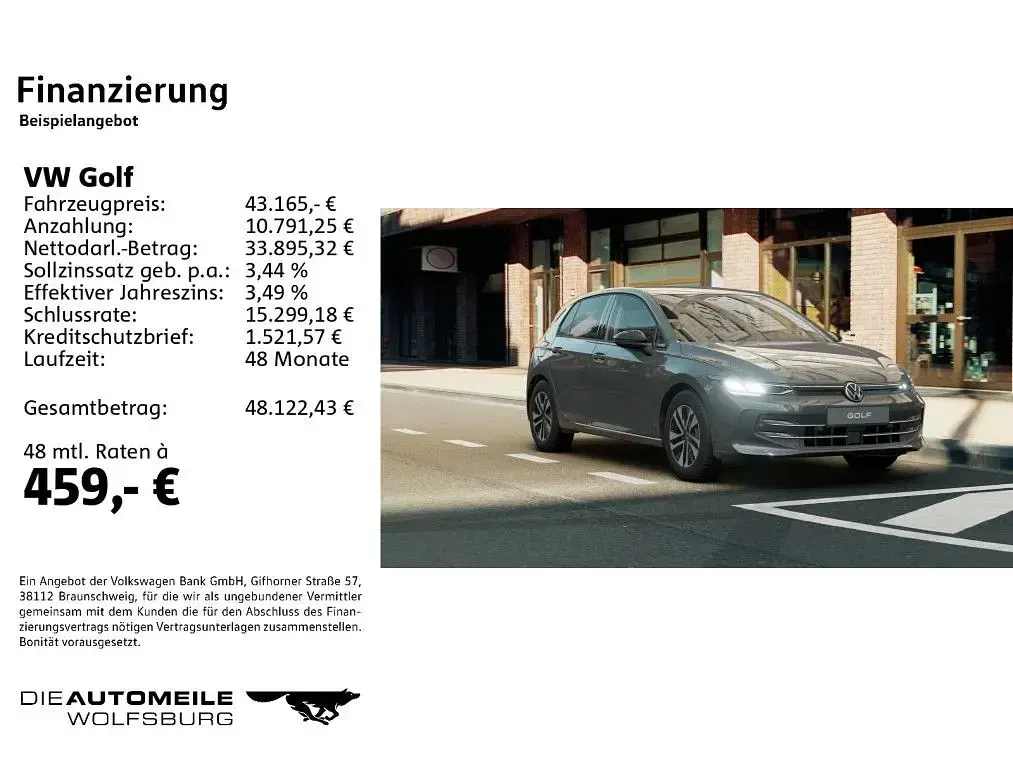Ny VW Golf VIII 116 HK (85 kW) 2026 Grå Sedan