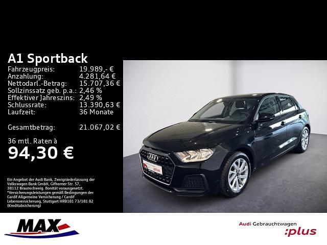 Mythosschwarz metallic Gebraucht 2024 Audi A1 Sportback Advanced Kleinwagen | 19.989 € (Superpreis) - Bild 1/3