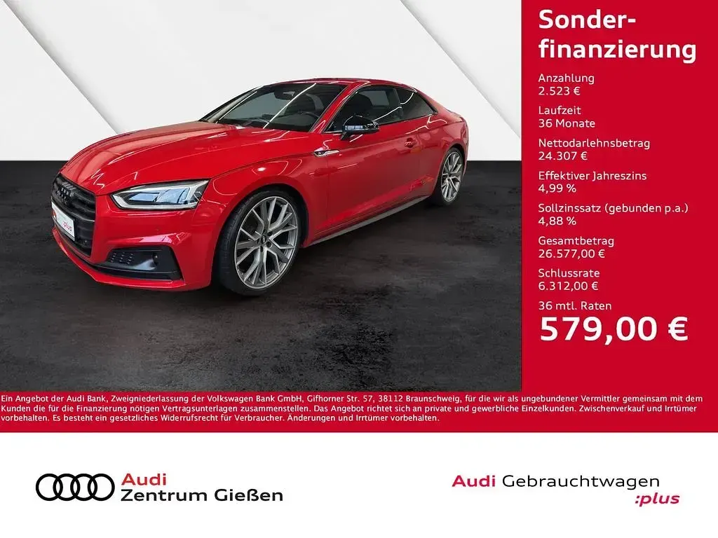 Gebraucht Audi A5 S-Line 190 PS (139 kW) 2019 Rot Coupé