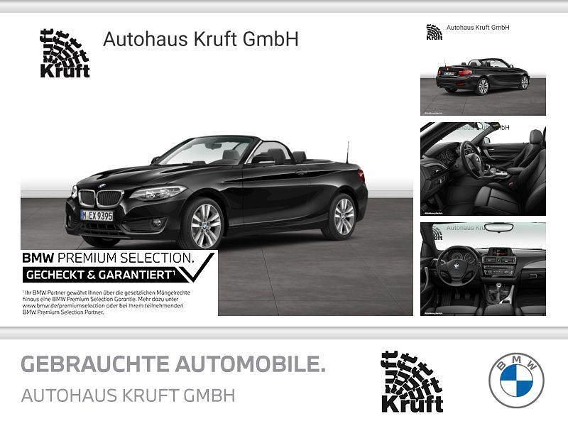 Schwarz Gebraucht 2015 BMW 218 Basis Cabrio | 15.799 € (Fairer Preis) - Bild 1/4