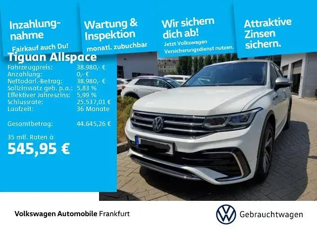 Gebraucht VW Tiguan Allspace R-line 190 PS (139 kW) 2024 Pure white SUV