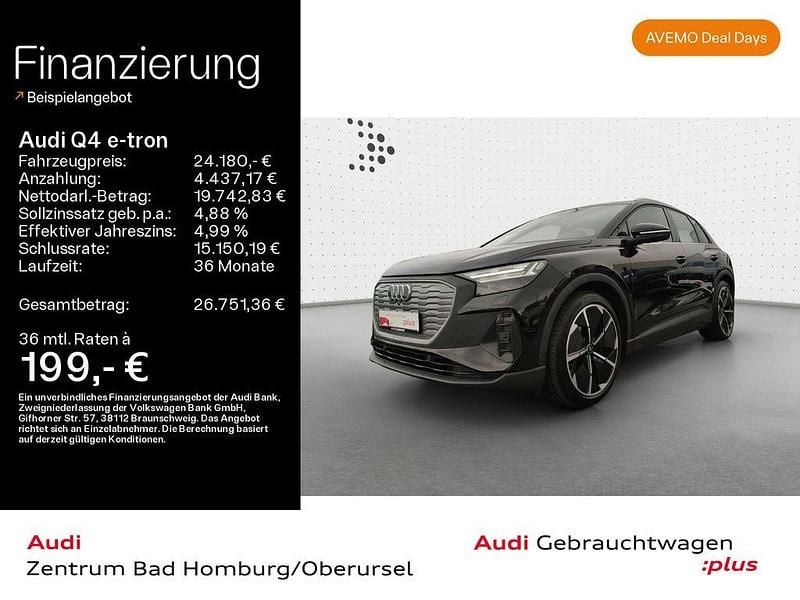 Mythosschwarz metallic Gebraucht 2021 Audi Q4 e-tron Performance SUV | 24.880 € (Superpreis) - Bild 1/4