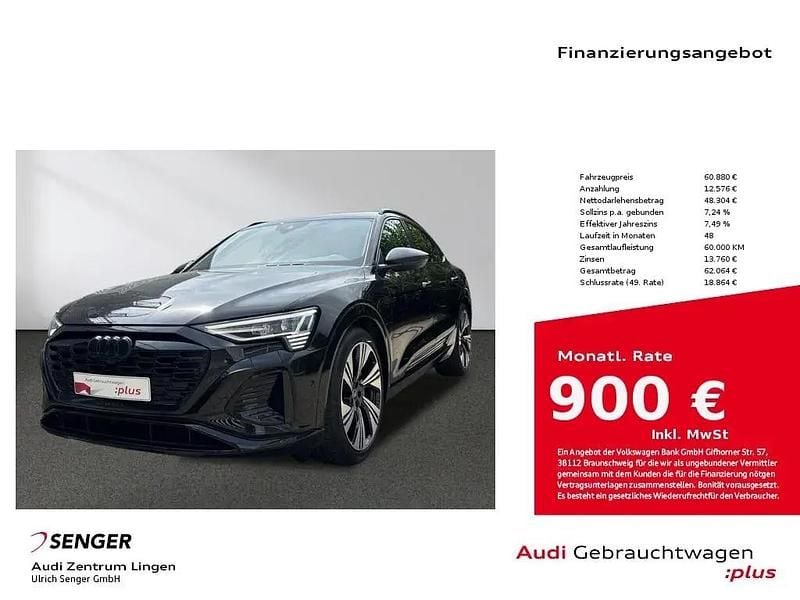 Schwarz Gebraucht 2024 Audi Q8 e-tron S-Line SUV | 60.880 € (Guter Preis) - Bild 1/1