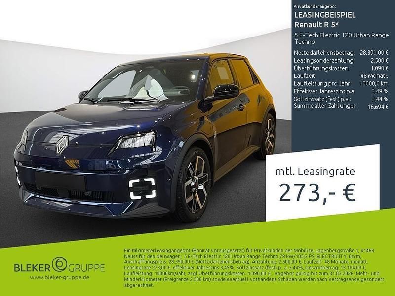 Nachtblau Neu 2026 Renault 5 E-Tech Urban Limousine | 28.390 € (Fairer Preis) - Bild 1/3