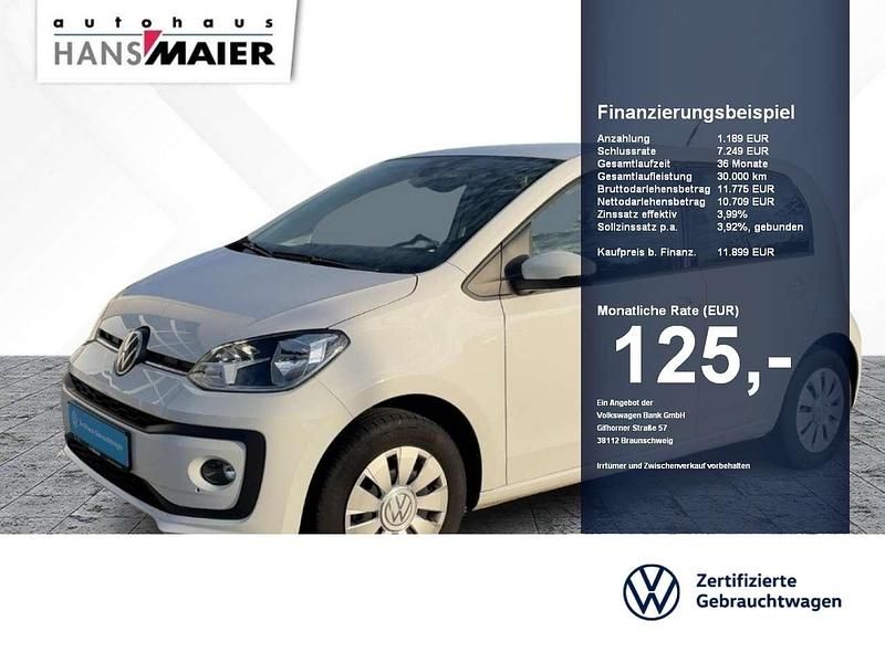 Weiß Gebraucht 2022 VW up! move up! Kleinwagen | 11.899 € (Fairer Preis) - Bild 1/2